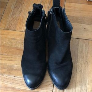 Black nubuck booties